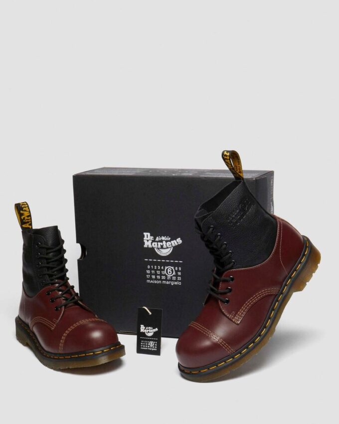 1460 / 1461 MM6 Botas de cuero con puntera de acero 1460 / 1461 MM6 Botas de cuero con puntera de acero