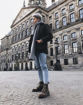 1460 Botas con cordones de cuero Crazy Horse