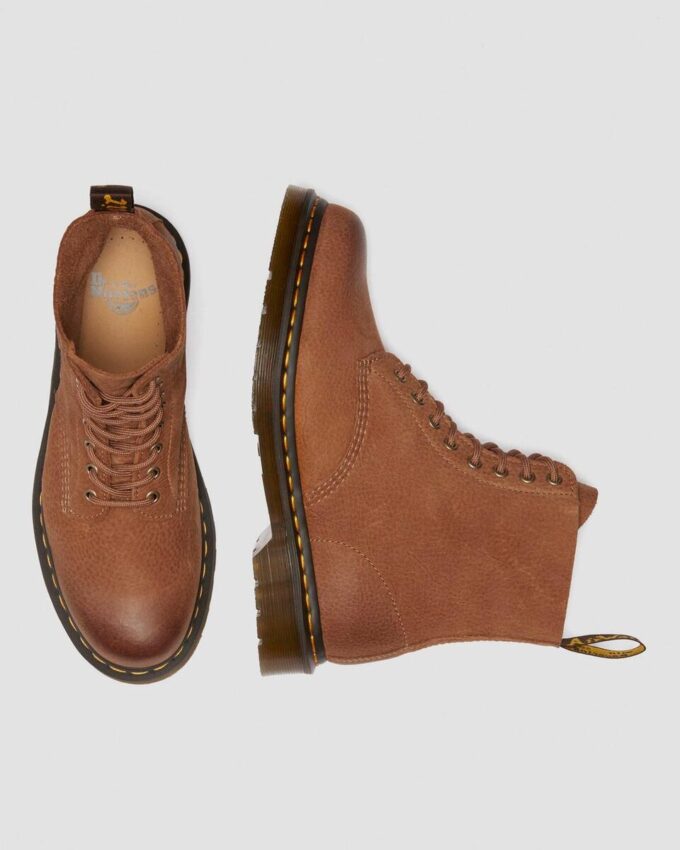 1460 Pascal Botas con cordones de nubuck abatanado 1460 Pascal Botas con cordones de nubuck abatanado