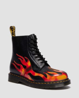 1460 Pascal FLAME Arcadia Rub Off Leather Boots
