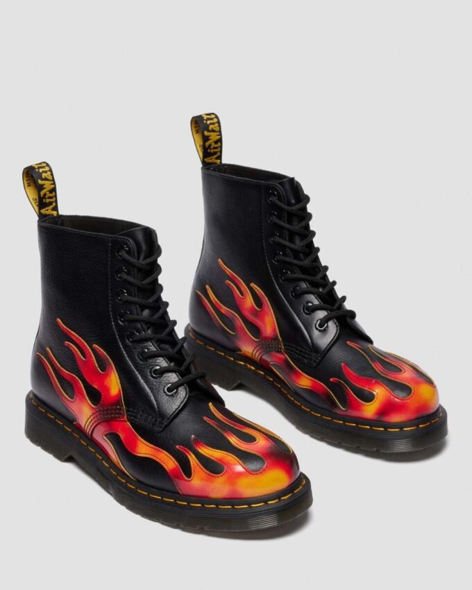 1460 Pascal FLAME Arcadia Rub Off Leather Boots