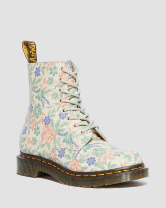1460 Vonda Botas de cuero reciclado con estampado floral