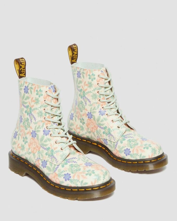 1460 Vonda Botas de cuero reciclado con estampado floral 1460 Vonda Botas de cuero reciclado con estampado floral