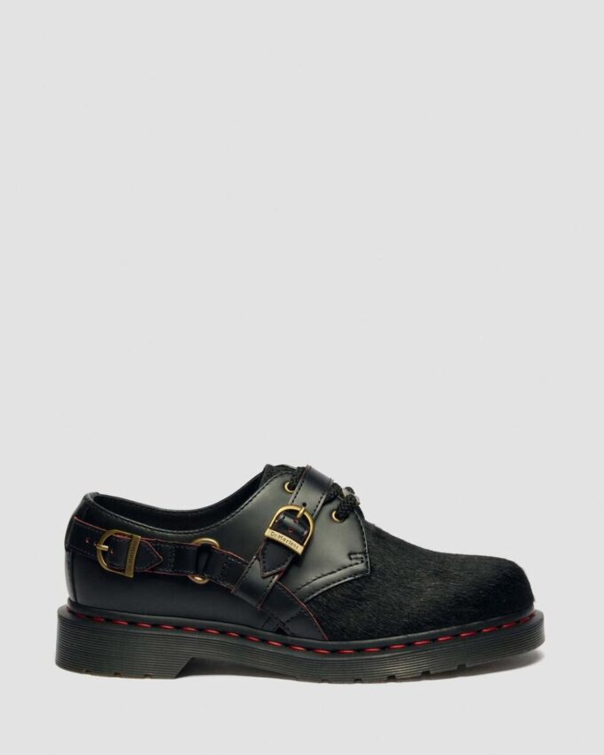 1461 YEAR OF THE HORSE Zapatos con cordones de piel lisa y pelo 1461 YEAR OF THE HORSE Zapatos con cordones de piel lisa y pelo