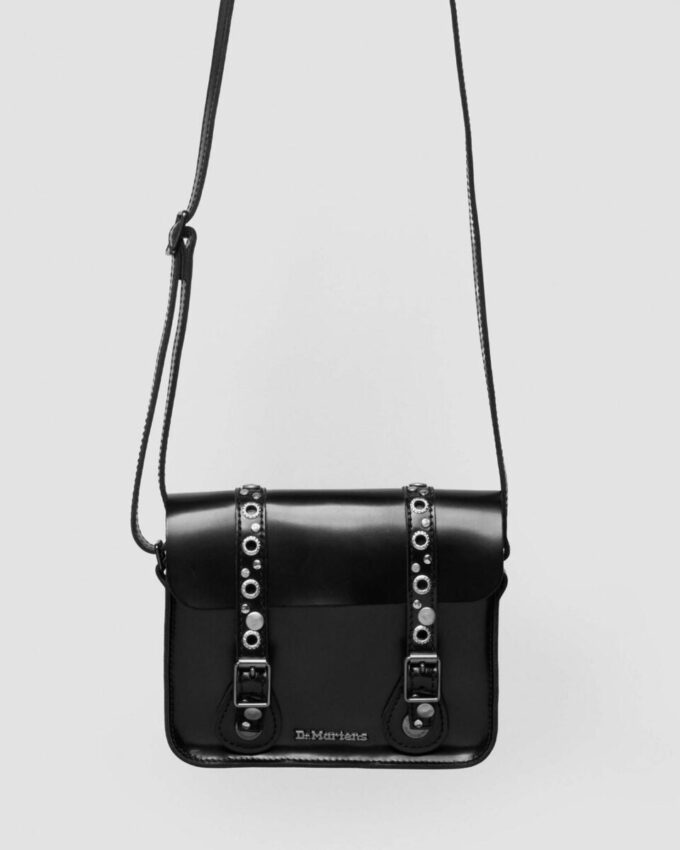 Bolso bandolera de 7 pulgadas con tachuelas de cuero Kiev Bolso bandolera de 7 pulgadas con tachuelas de cuero Kiev