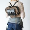 Bolso corazón Mochila de piel leopardo Kiev Bolso corazón Mochila de piel leopardo Kiev