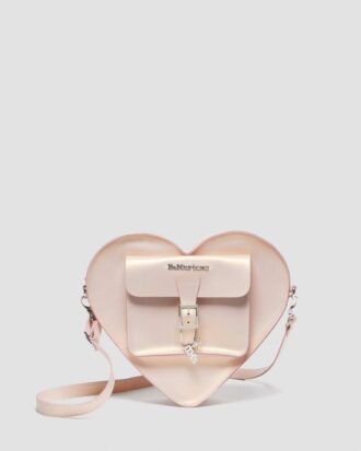 Bolso corazón Mochila de piel metalizada