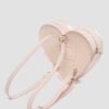 Bolso corazón Mochila de piel metalizada Bolso corazón Mochila de piel metalizada