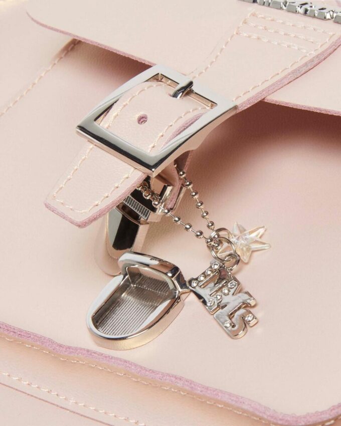 Bolso corazón Mochila de piel metalizada Bolso corazón Mochila de piel metalizada