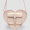 Bolso corazón Mochila de piel metalizada Bolso corazón Mochila de piel metalizada