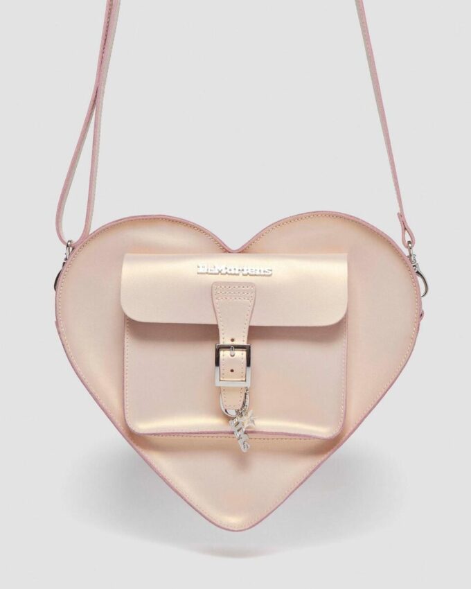 Bolso corazón Mochila de piel metalizada Bolso corazón Mochila de piel metalizada