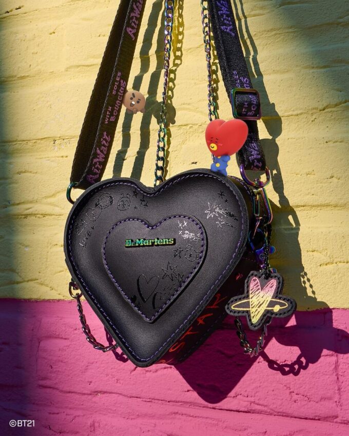 Bolso de cuero BT21 Mini Heart Bolso de cuero BT21 Mini Heart