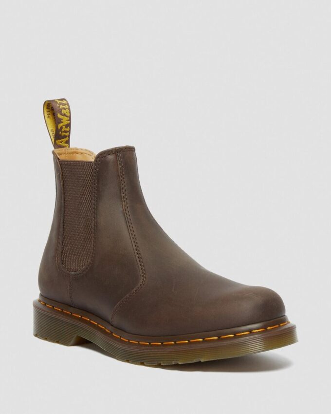 Botas Chelsea 2976 de cuero Crazy Horse con costuras amarillas Botas Chelsea 2976 de cuero Crazy Horse con costuras amarillas