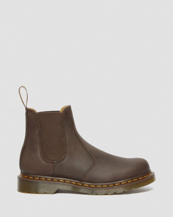 Botas Chelsea 2976 de cuero Crazy Horse con costuras amarillas Botas Chelsea 2976 de cuero Crazy Horse con costuras amarillas