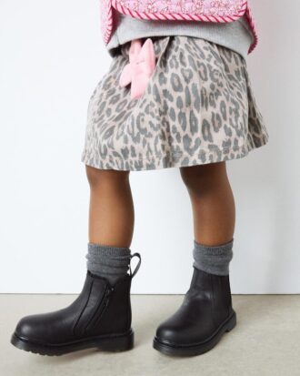 Botas Chelsea con forro de piel sintética para niños pequeños 2976