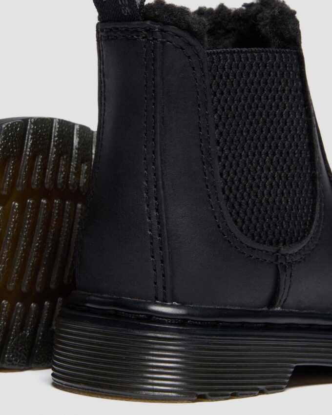 Botas Chelsea con forro de piel sintética para niños pequeños 2976 Botas Chelsea con forro de piel sintética para niños pequeños 2976