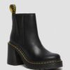 Botas Chelsea de cuero con tacón acampanado SPENCE Botas Chelsea de cuero con tacón acampanado SPENCE