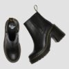 Botas Chelsea de cuero con tacón acampanado SPENCE Botas Chelsea de cuero con tacón acampanado SPENCE