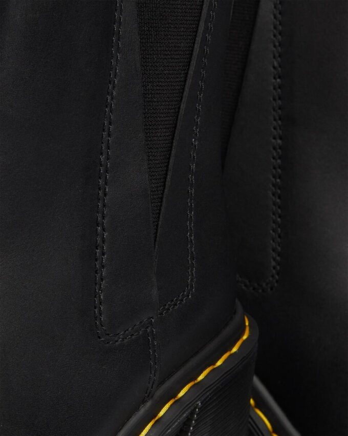 Botas Chelsea de cuero con tacón acampanado SPENCE Botas Chelsea de cuero con tacón acampanado SPENCE