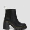 Botas Chelsea de cuero con tacón acampanado SPENCE Botas Chelsea de cuero con tacón acampanado SPENCE