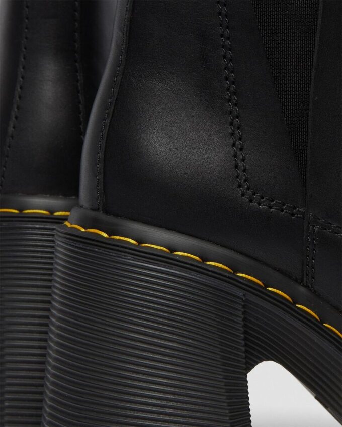 Botas Chelsea de cuero con tacón acampanado SPENCE Botas Chelsea de cuero con tacón acampanado SPENCE