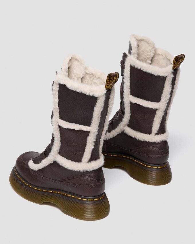 Botas con cordones Buzz de piel sintética con forro de piel sintética Grizzly Botas con cordones Buzz de piel sintética con forro de piel sintética Grizzly