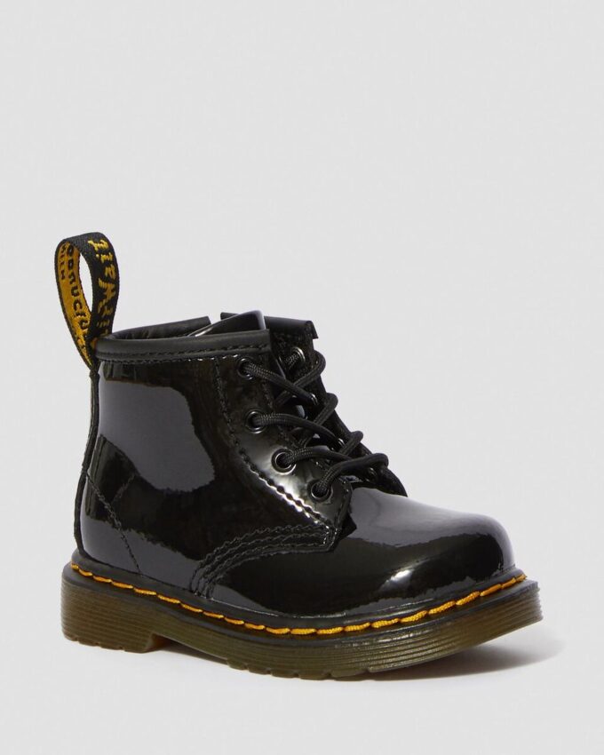 Botas con cordones de Patent Leather para bebés 1460 Botas con cordones de Patent Leather para bebés 1460