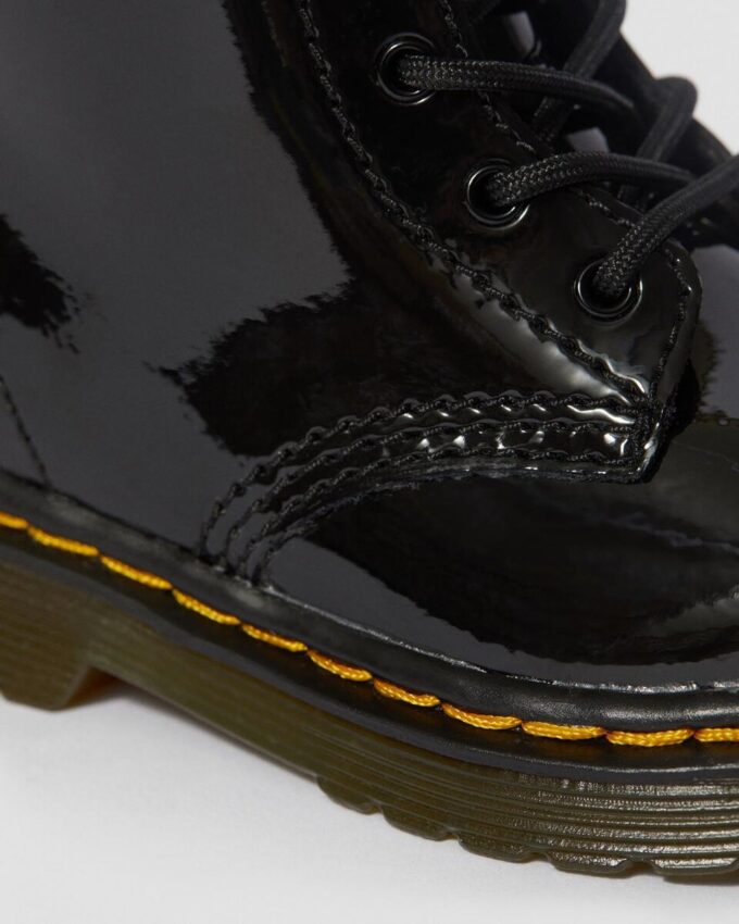Botas con cordones de Patent Leather para bebés 1460 Botas con cordones de Patent Leather para bebés 1460