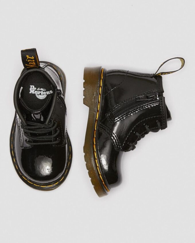 Botas con cordones de Patent Leather para bebés 1460 Botas con cordones de Patent Leather para bebés 1460