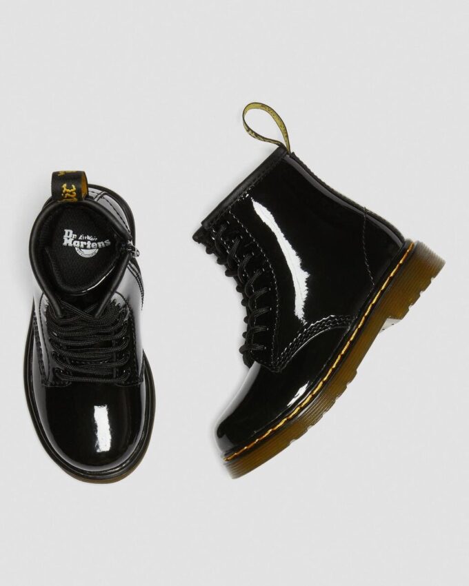 Botas con cordones de Patent Leather para niños pequeños 1460 Botas con cordones de Patent Leather para niños pequeños 1460