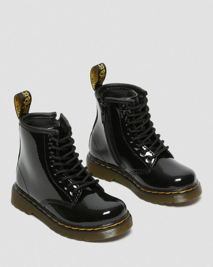 Botas con cordones de Patent Leather para niños pequeños 1460 Botas con cordones de Patent Leather para niños pequeños 1460
