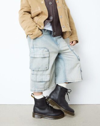 Botas con cordones Junior 1460 Softy T en piel