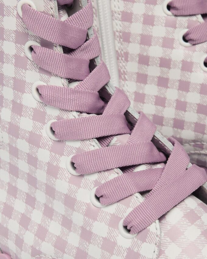 Botas con plataforma de cuero JADON HEART Gingham Botas con plataforma de cuero JADON HEART Gingham