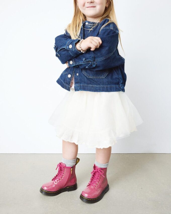 BOTAS DE PATENT LEATHER 1460 GLITTER PARA NIÑOS BOTAS DE PATENT LEATHER 1460 GLITTER PARA NIÑOS