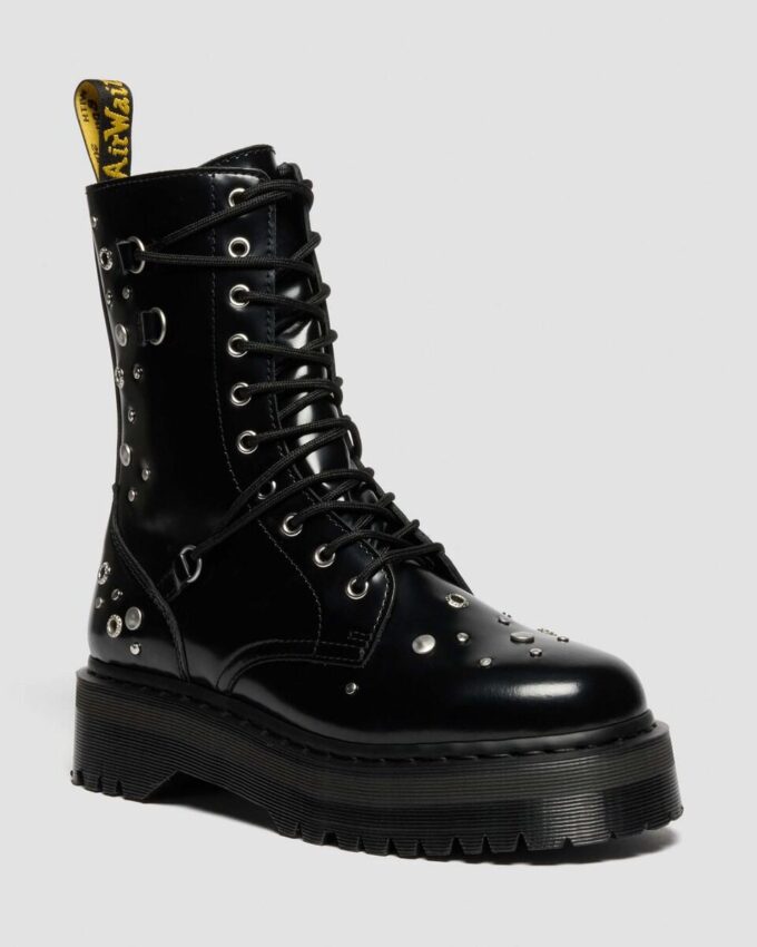 Botas de plataforma con tachuelas Jadon Hi en piel Buttero Botas de plataforma con tachuelas Jadon Hi en piel Buttero