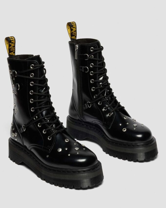 Botas de plataforma con tachuelas Jadon Hi en piel Buttero Botas de plataforma con tachuelas Jadon Hi en piel Buttero