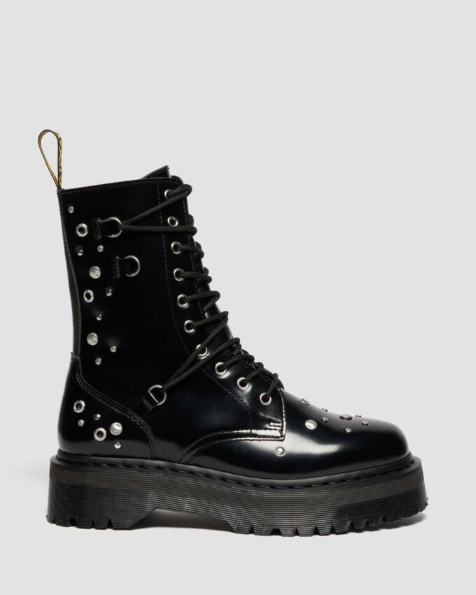 Botas de plataforma con tachuelas Jadon Hi en piel Buttero Botas de plataforma con tachuelas Jadon Hi en piel Buttero