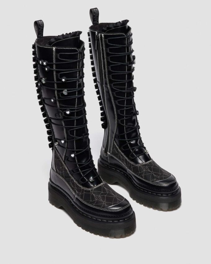 Botas de plataforma de cuero XTRM FRILL Botas de plataforma de cuero XTRM FRILL