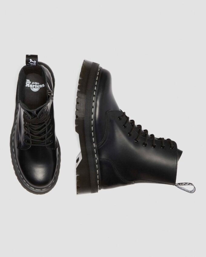 Botas de plataforma de Smooth Leather con costuras blancas Jadon Botas de plataforma de Smooth Leather con costuras blancas Jadon