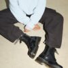 Botas de plataforma de Smooth Leather con costuras blancas Jadon Botas de plataforma de Smooth Leather con costuras blancas Jadon
