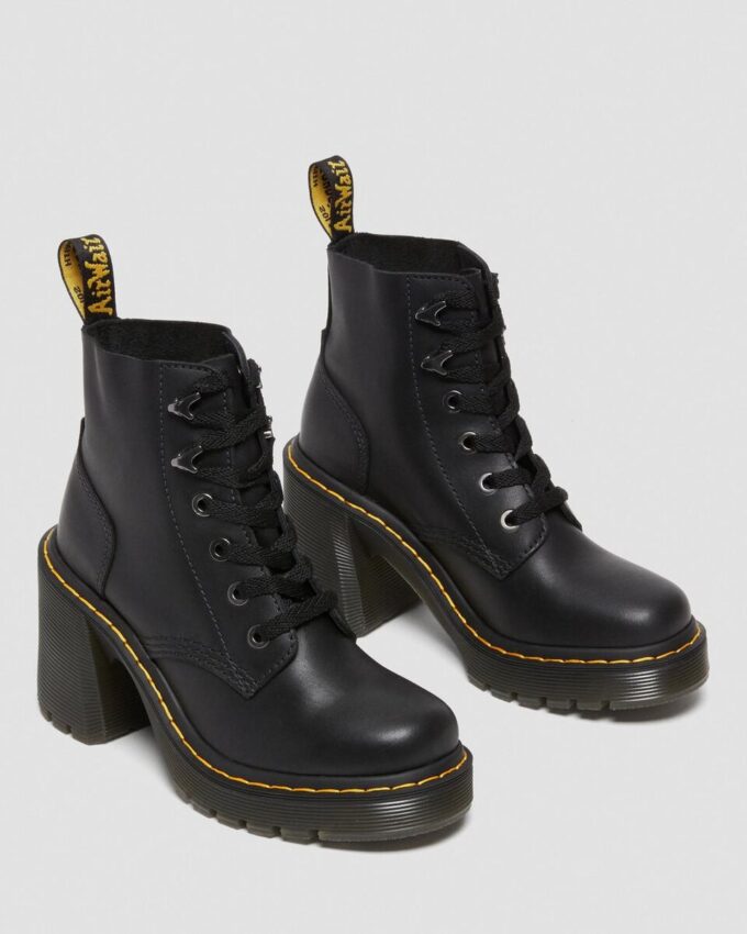 Botas de tacón acampanado con cordones de cuero Jesy Sendal Botas de tacón acampanado con cordones de cuero Jesy Sendal