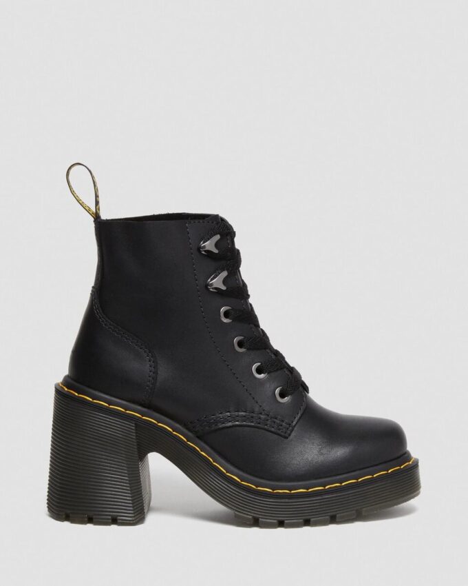 Botas de tacón acampanado con cordones de cuero Jesy Sendal Botas de tacón acampanado con cordones de cuero Jesy Sendal
