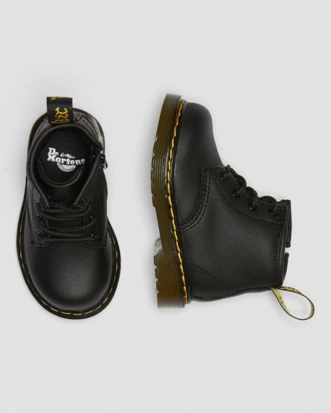 Botas infantiles 1460 Softy T de cuero con cordones Botas infantiles 1460 Softy T de cuero con cordones