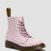 Botas Junior 1460 de cuero a cuadros