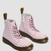 Botas Junior 1460 de cuero a cuadros