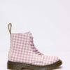 Botas Junior 1460 de cuero a cuadros