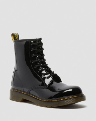Botas juveniles 1460 de Patent Leather con cordones