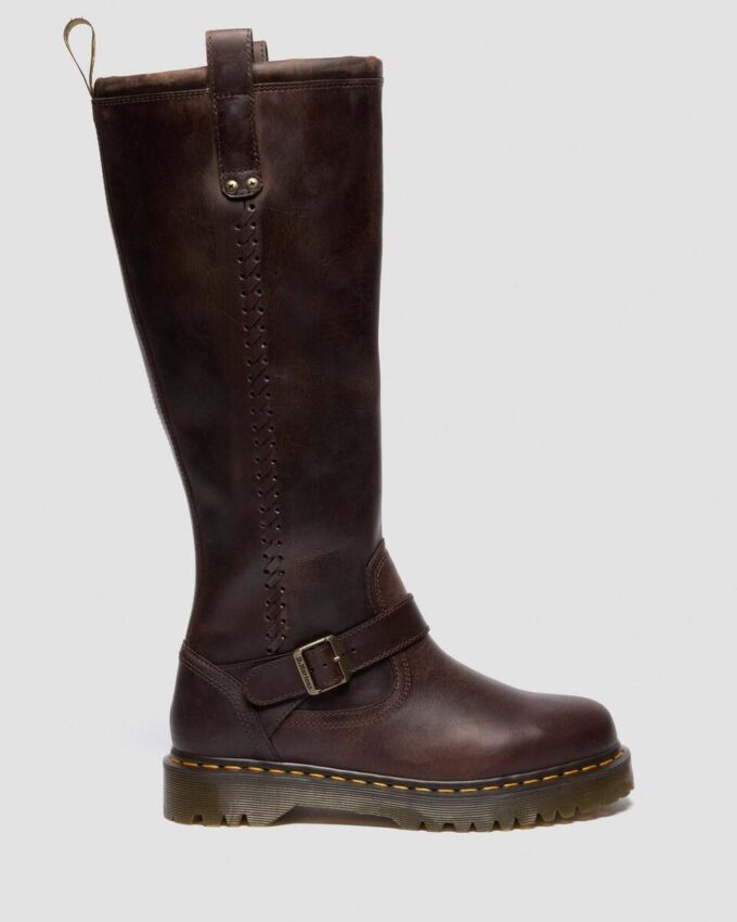 Botas moteras Anistone Knee High Crazy Horse Leather Crazy Horse Botas moteras Anistone Knee High Crazy Horse Leather Crazy Horse