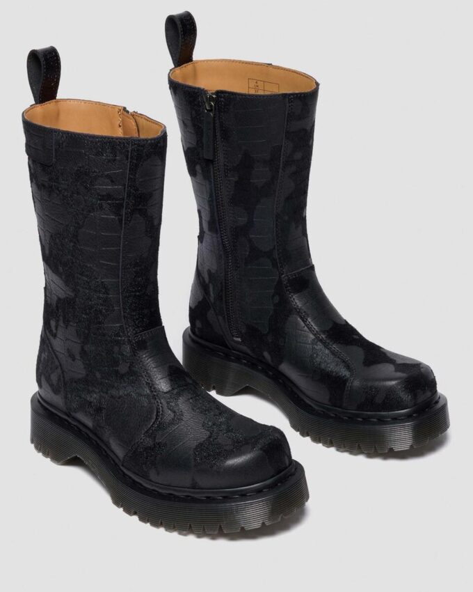 Botas REJENA de piel con relieve de cocodrilo Botas REJENA de piel con relieve de cocodrilo