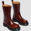 Botas REJENA de piel con relieve de cocodrilo Botas REJENA de piel con relieve de cocodrilo